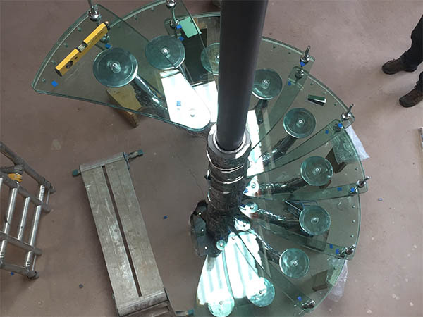 Our unique ‘Tree’ spiral staircase made with glass Our unique ‘Tree’ spiral staircase made with glass