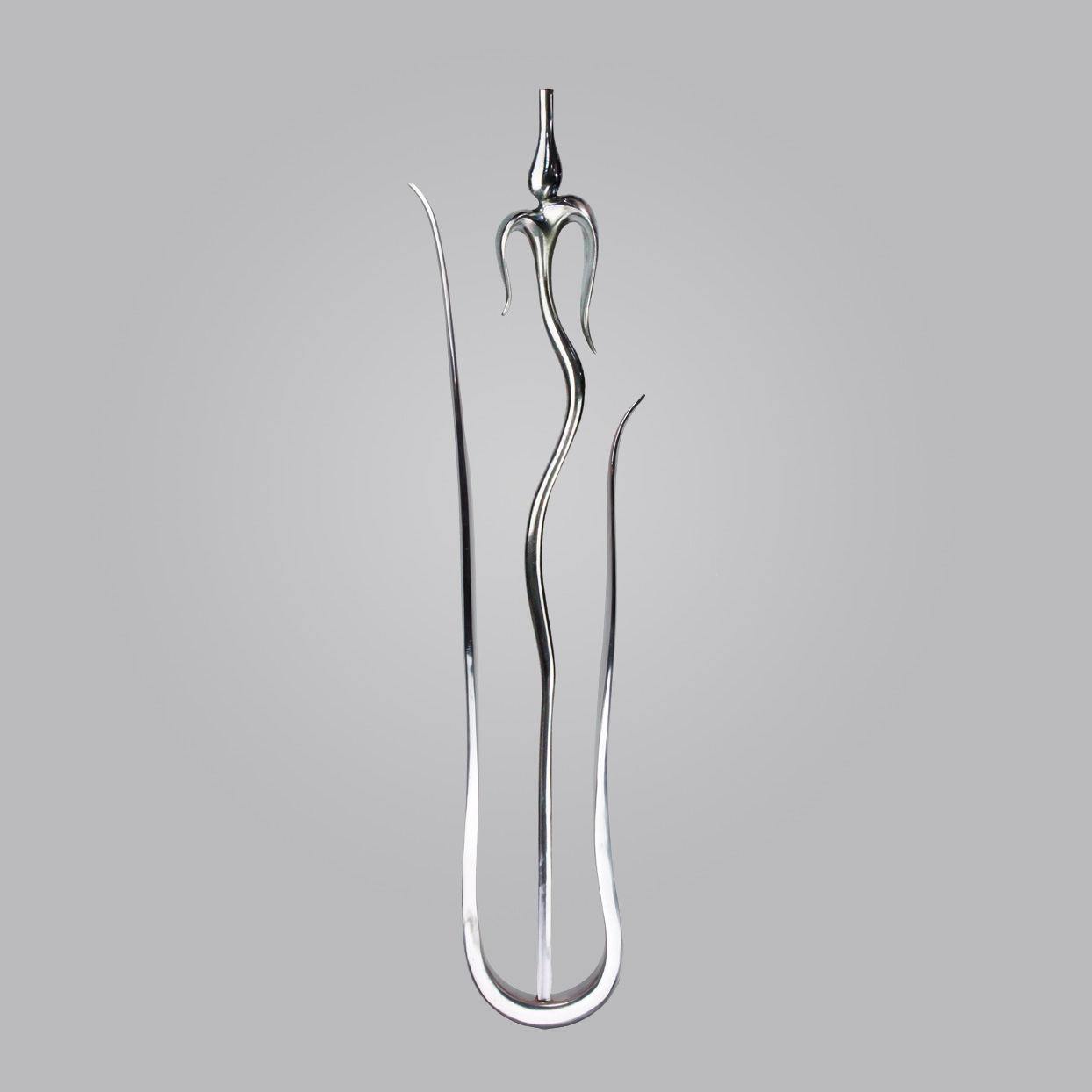Tulip 1 and Leaf Spindle - Bright Aluminium 1 Tulip 1 and Leaf Spindle - Bright Aluminium