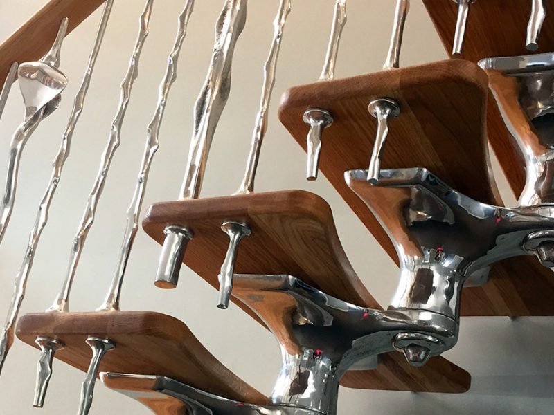 Our unique staircase that has a ’Spine’ of its own
