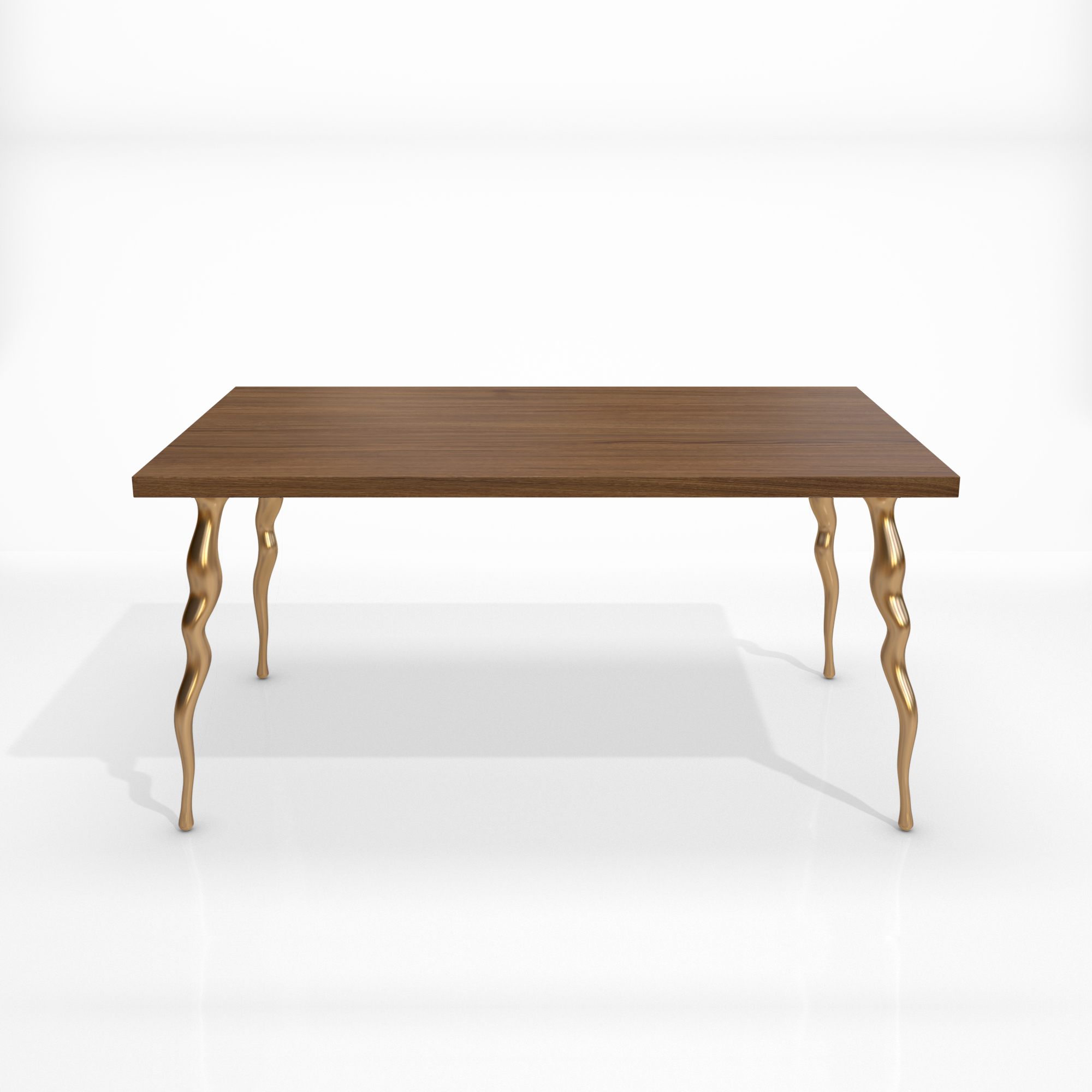 squiggle table bronze satin wood top_SQ