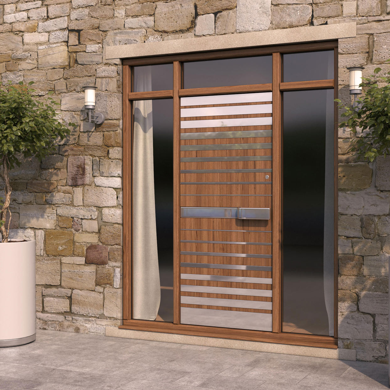 Strata 4 Wood & Steel Pattern Door 1 Strata 4 Wood & Steel Pattern Door