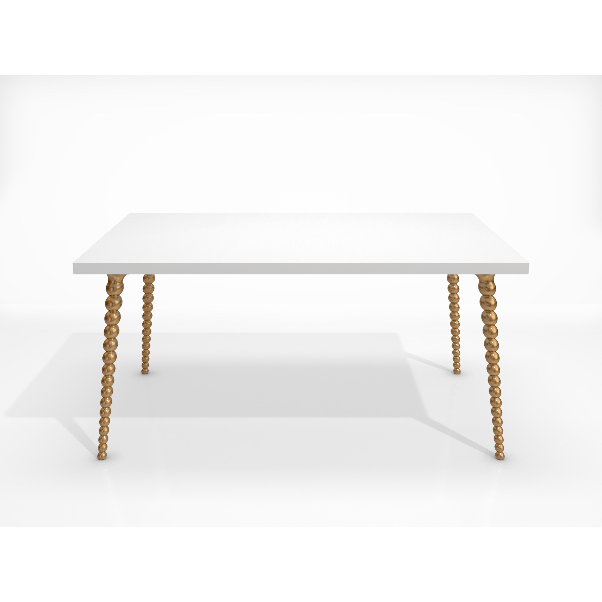 table ball bronze satin white top_SQ