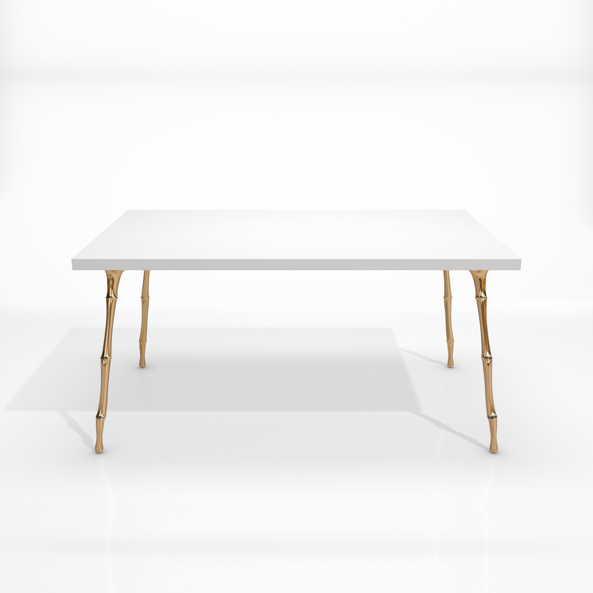 table bamboo bronze polished white top_SQ