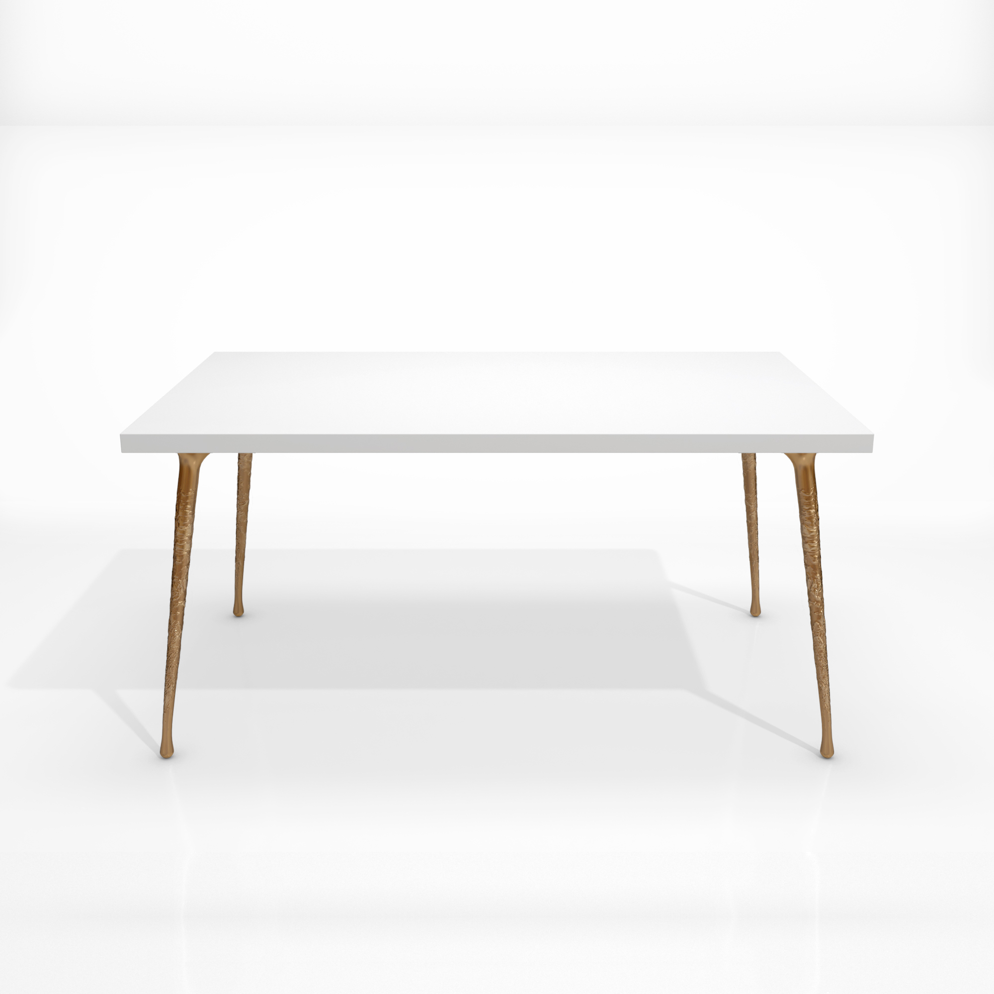 table foil bronze satin white top_SQ