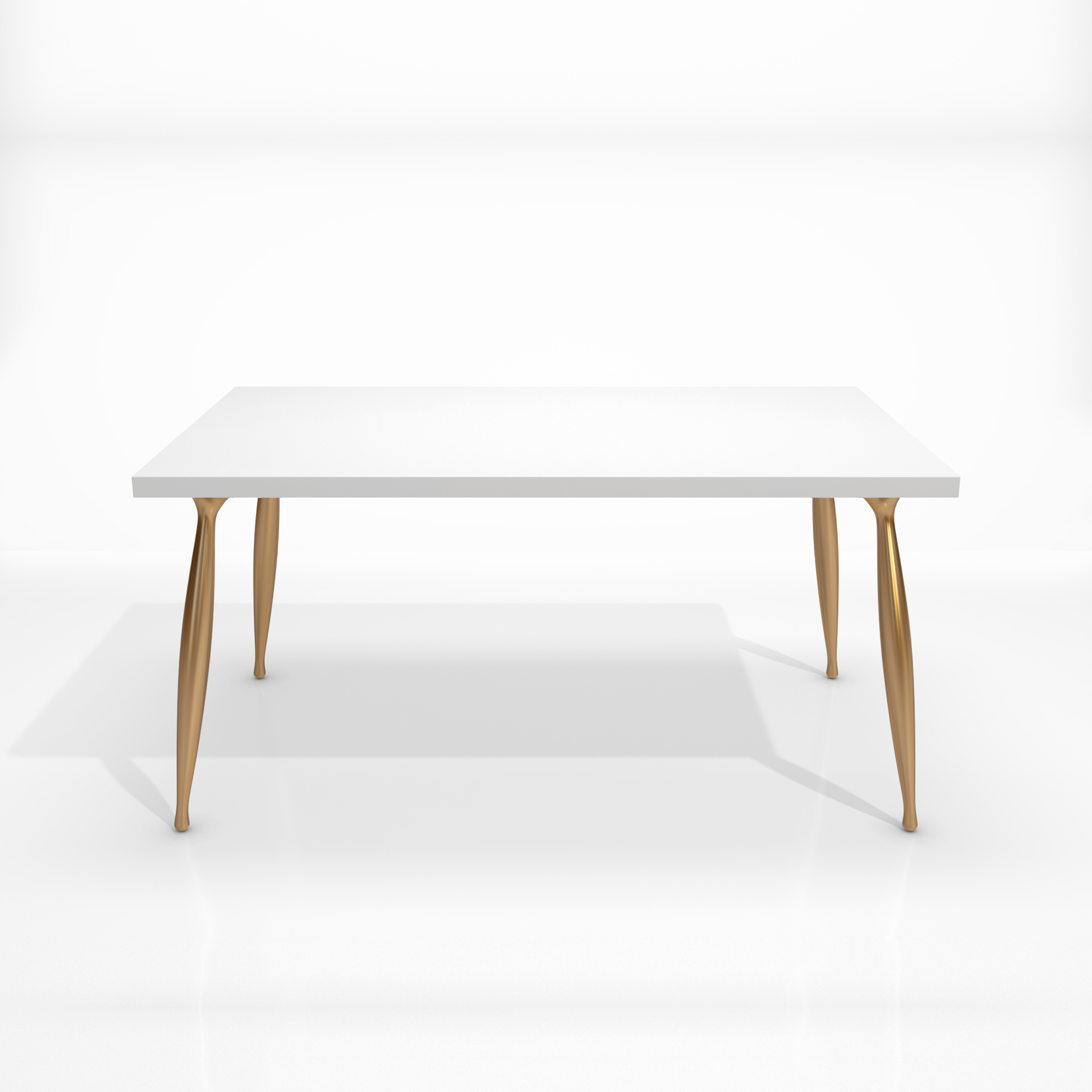 table javelin bronze satin white top_SQ