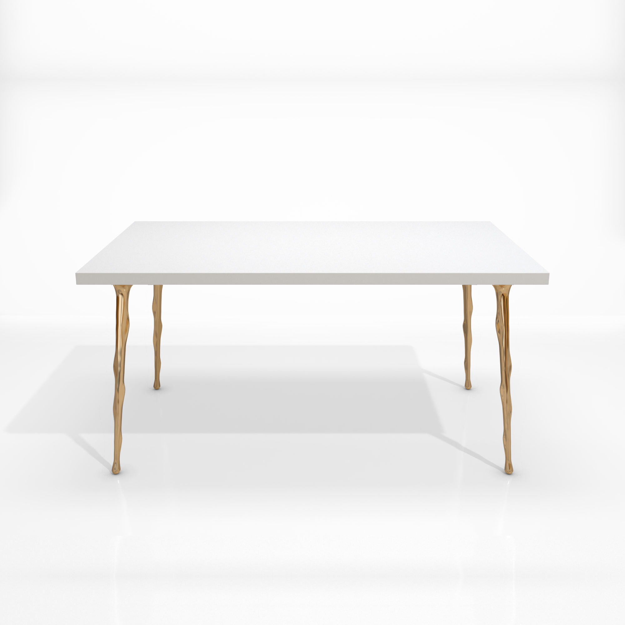 table thorn bronze polished white top_SQ