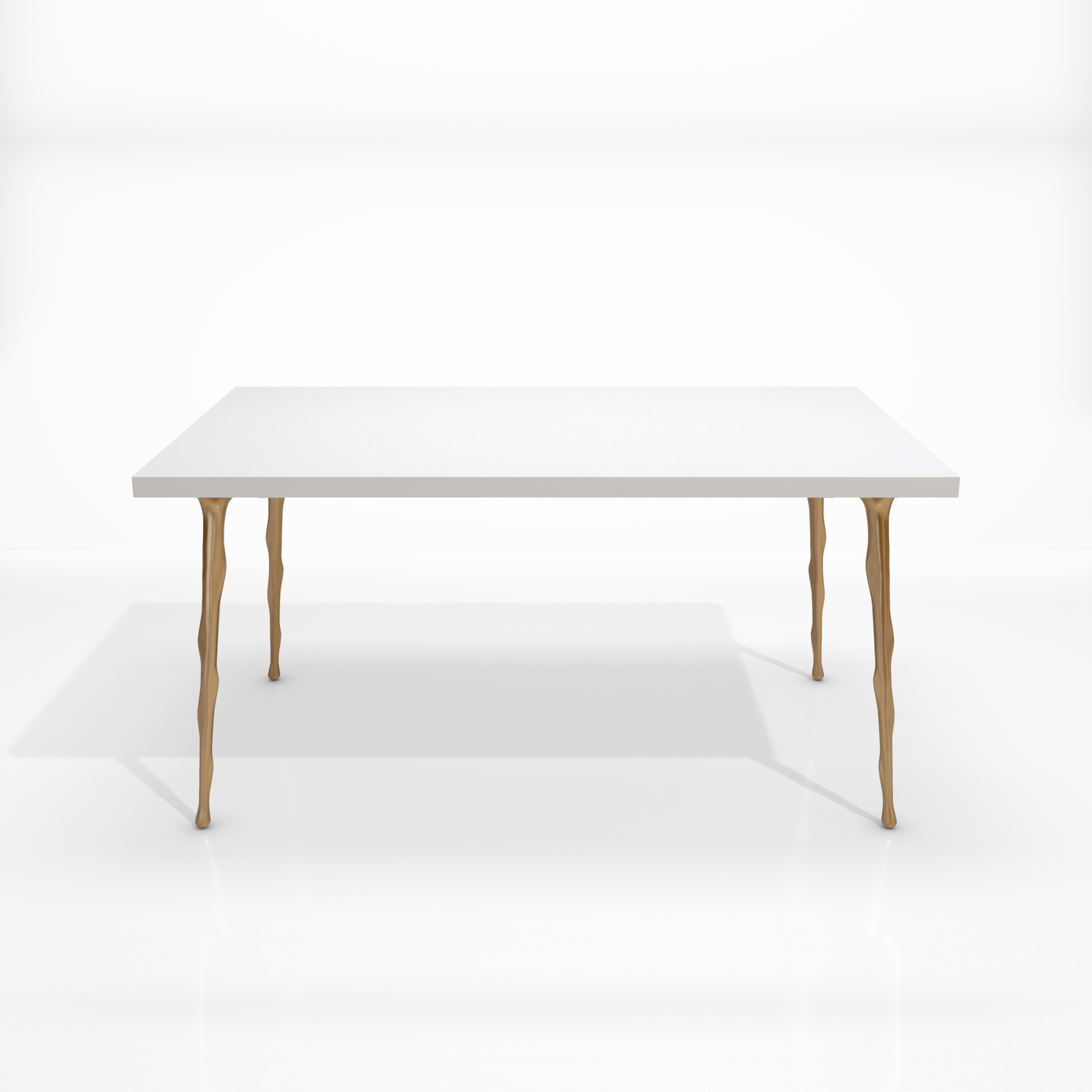 table thorn bronze satin white top_SQ