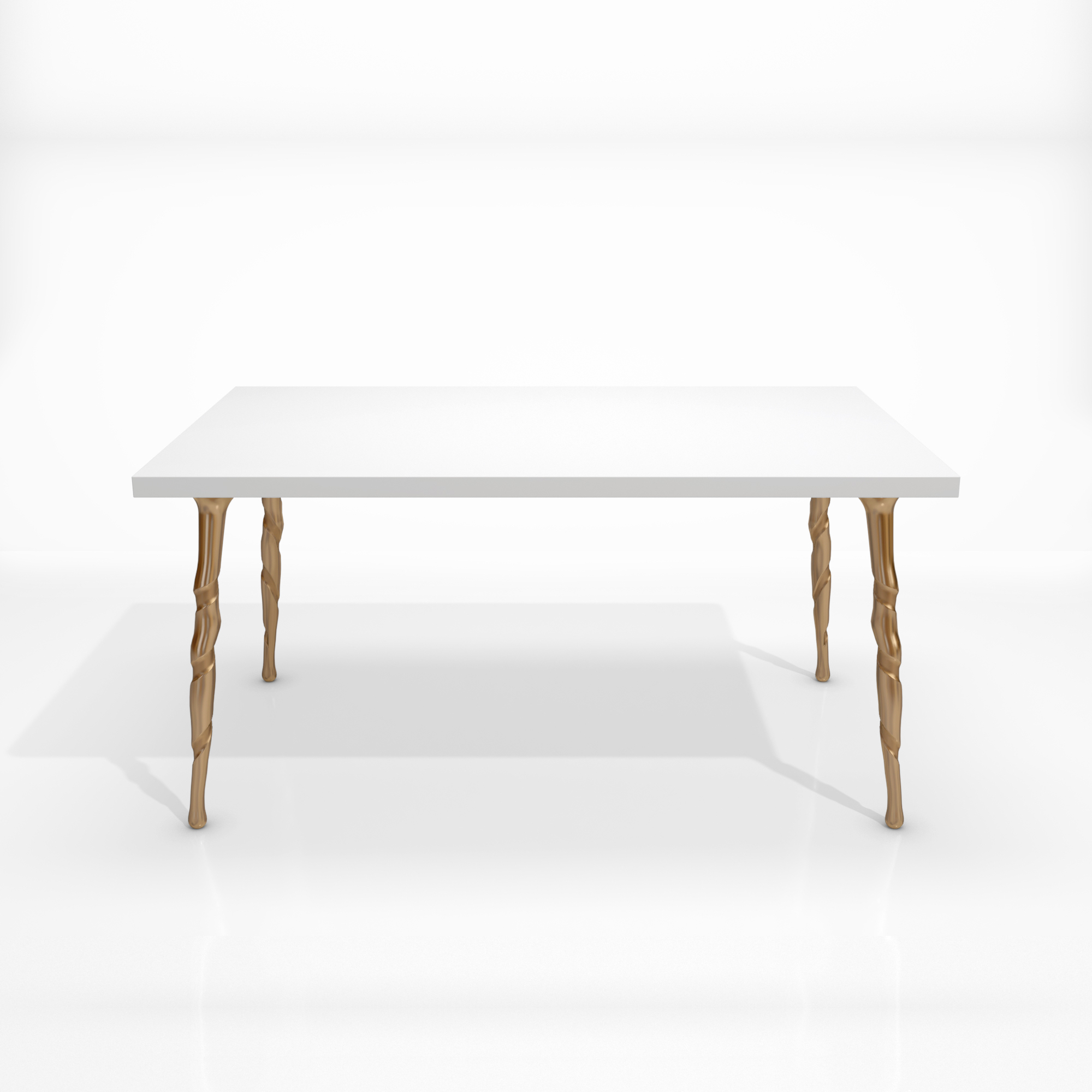 table twisted bronze satin white top_SQ