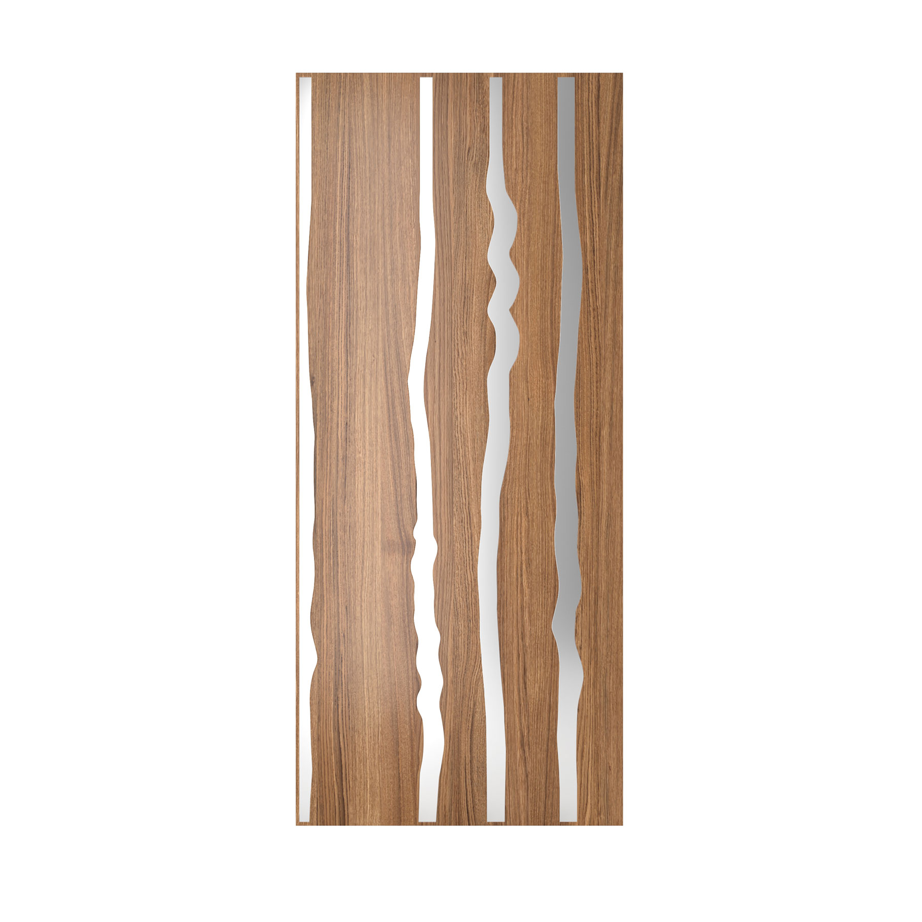 Twisted Steel Pattern Inlaid on Wooden Door